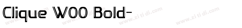 Clique W00 Bold字体转换